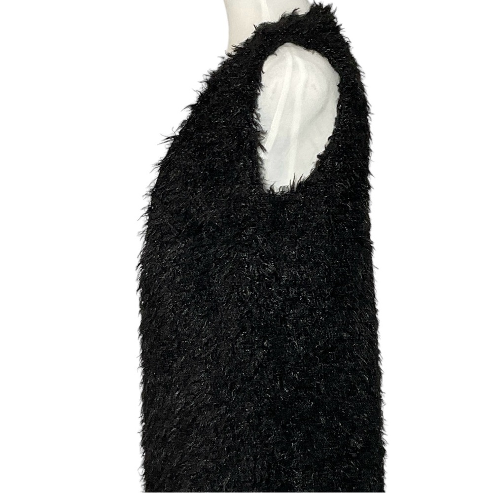 Faux Fur Sherpa Long Vest BLK Women’s SzM Gently Used Excellent Condition - Picture 2 of 8
